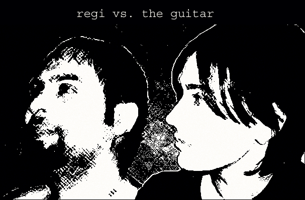 regi vs. the guitar's logo